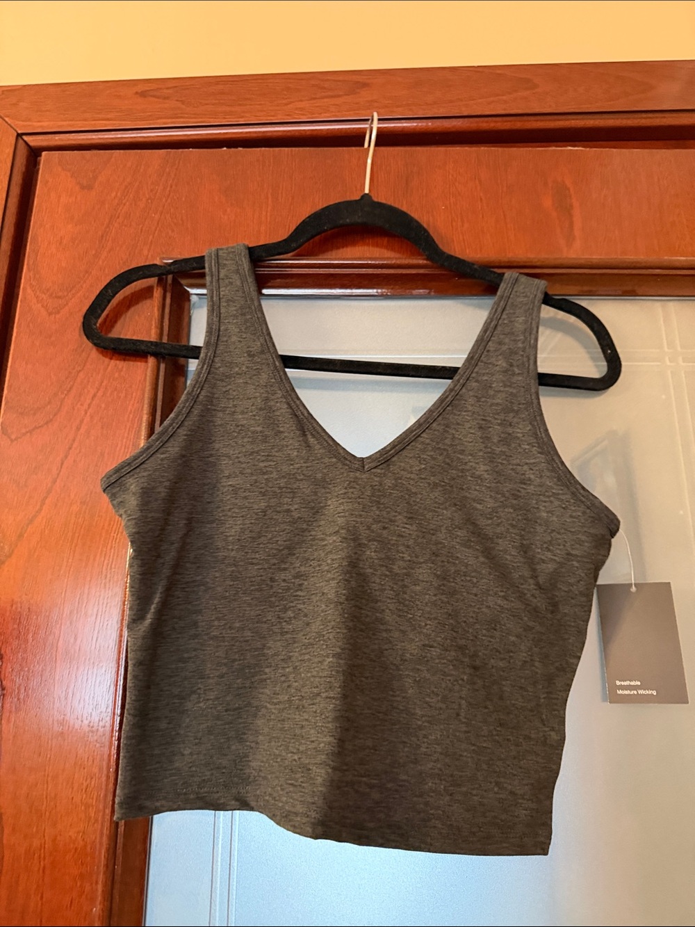 GAP Charcoal V-Neck Cropped Tank